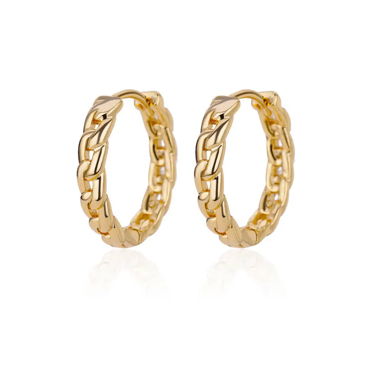 MILENA® LINK CHAIN HOOP EARRING