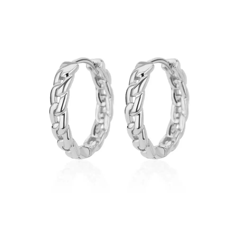 MILENA® LINK CHAIN HOOP EARRING